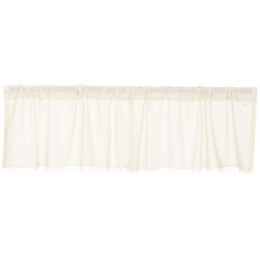 Tobacco Cloth Antique White Valance Curtain Fringed 16x72 VHC Brands - The Fox Decor